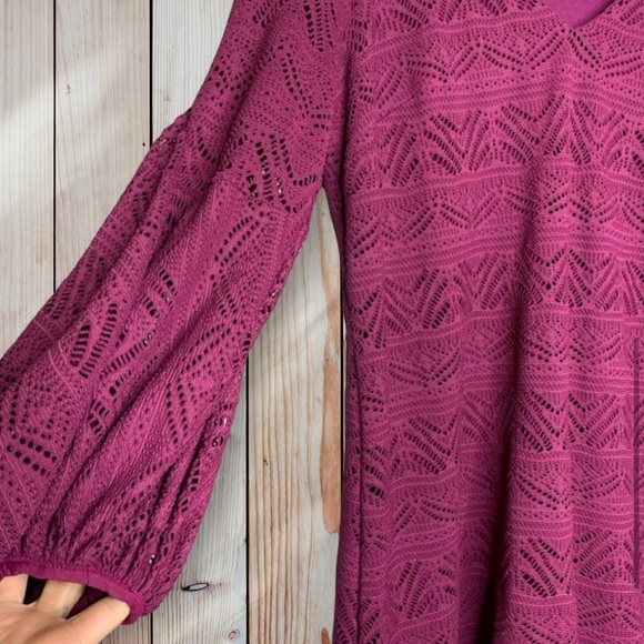 Anthropologie: Maeve | Laila Lace Purple Dress | Sz M - Picture 8 of 10